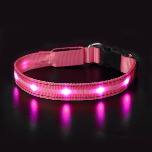 MASBRILL Light Up Dog Collar Waterproof USB Rechargeable Glowing